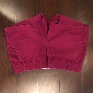 Maroon J. Crew Size 4 Chino Shorts